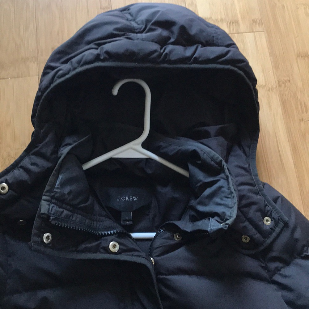 J Crew Black down puffer - Sz M